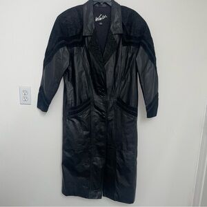 WINLET | Vintage Genuine Leather Long Trench Coat